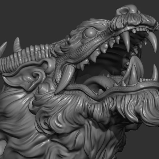 Download Obj File Chinese Dragon Head • 3d Printing Template ・ Cults