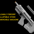 87971508-22bf-4640-a705-9b298aee3bdf.png Halo 3 / ODST M7 SMG W/ LED's Collapsible Stock, Foregrip, and Magazine