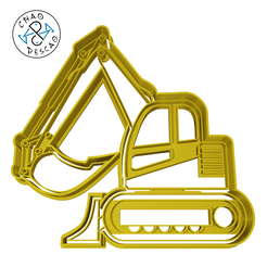 Construction-Excavator-10cm-2pc-CP.png Excavator - Construction - Cookie Cutter - Fondant - Polymer Clay
