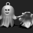 r_15.jpeg Kawaii Ghost Keychain - Spooky Mini STL Model for 3D Printing