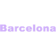 Barcelona_name.stl Wall silhouette - City skyline Set