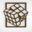 кубик-рубика.12.png Rubik's Cube Wall Art SVG STL PNG | 3D Optical Illusion Panel for Laser Cut, CNC & 3D Printing | Puzzle Geometric Decor