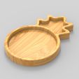 untitled.128.jpg Pineapple Serving Tray, Cnc Cut 3D Model File For CNC Router Engraver, Plate Carving Machine, Relief, serving tray Artcam, Aspire, VCarve, Cutt3D