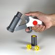 Instagram-post-7.jpg 3D-Datei Würfelpistole - Granatenauswurf, Gummibandbetriebener Würfelwerfer・Design zum Herunterladen und 3D-Drucken