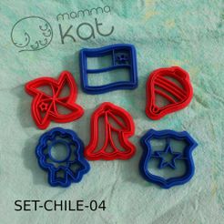 SET-CHILE-04.jpg Fichier STL Set de cutters 6CM pour les fêtes nationales CHILI・Plan pour imprimante 3D à télécharger