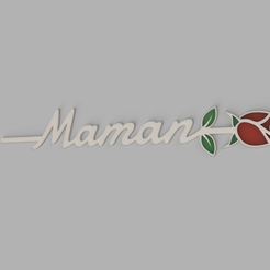 rose-maman.png Бесплатный STL файл Mother's Day・Модель для загрузки и 3D-печати