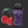 SUPORTE_CONTROLE_HEAFPHONE_GAMER.jpg 2 em 1 Suporte Gamer Headphone e Controle PS5 Automata Gamer