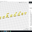 cura.png BLACKADDER font lowercase 3D letters STL file