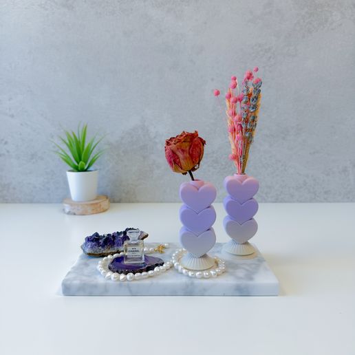 Triple love decor vase