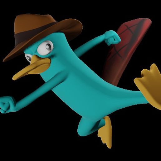 PERRY THE PLATYPUS KICK - AGENT P. 3D model