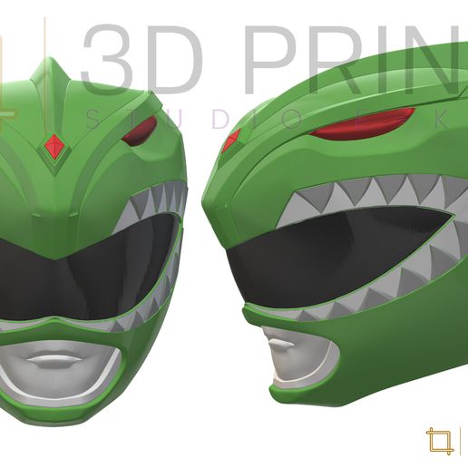 🪖 Power Rangers Green Ranger helmet MMPR・ STL File for 3D printing・Cults