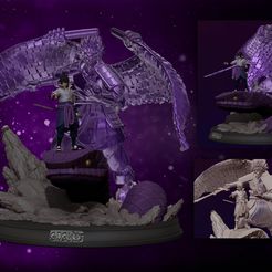 coverv2.jpg 3D file sasuke with susanoo and aoda 3d print statue - naruto shippuden・3D print model to download