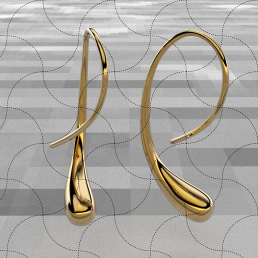 Fine Jewelry. Earring 01 3D model