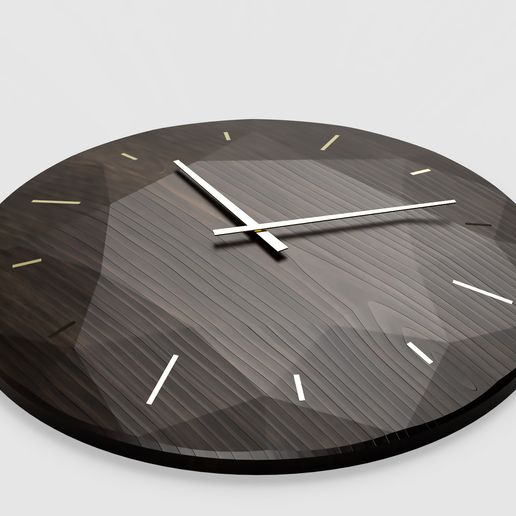 🕰️ Diamond-Inspired Wall Clock 3D Model, CNC/3D Print, STL/STEP/DXF ...