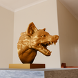 hyena-head-bust-3.png Hyena bust statue stl 3d print