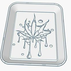 splat-dripping-pot-leaf-tray.jpg Archivo STL Bandeja de salpicaduras de hojas de maceta・Modelo de impresión 3D para descargar