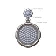 Iced-Flower-cluster-halo-Artdeco-stepped-Halo-memory-pendant-coin-01.jpg Iced cluster bail Art deco pattern N04 memory pendant 3D print model