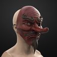 25.jpg Japanese Tengu Mask Oni Demon Mask Samurai Mask 3D print model