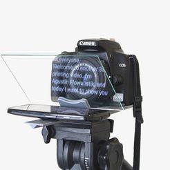 teleprompter_flowalistik_4.jpg Free STL file Smartphone Teleprompter - Tripod Adapter・3D printing template to download