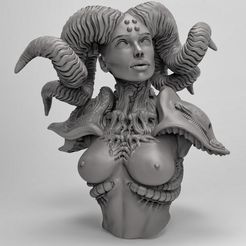 1d028a3e528b386e6aadcff28b4b3adc_display_large.jpg Free STL file Horned female・3D printing design to download, duncanshadow