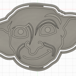 Dobby.png Archivo STL Dobby - Cortador de galletas・Objeto para impresora 3D para descargar, SaltyEddy