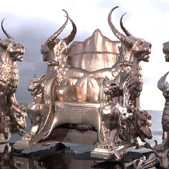 BABYLON-THRONE.2209.png OBJ file Gilgamesh Ornate Throne 3 designs・3D print design to download