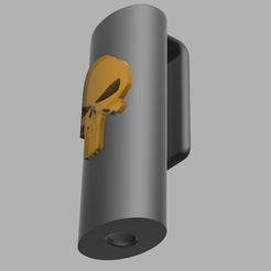 00.jpg STL-Datei Punisher Bic Feuerzeug Etui & Halter・Modell zum Herunterladen und 3D-Drucken