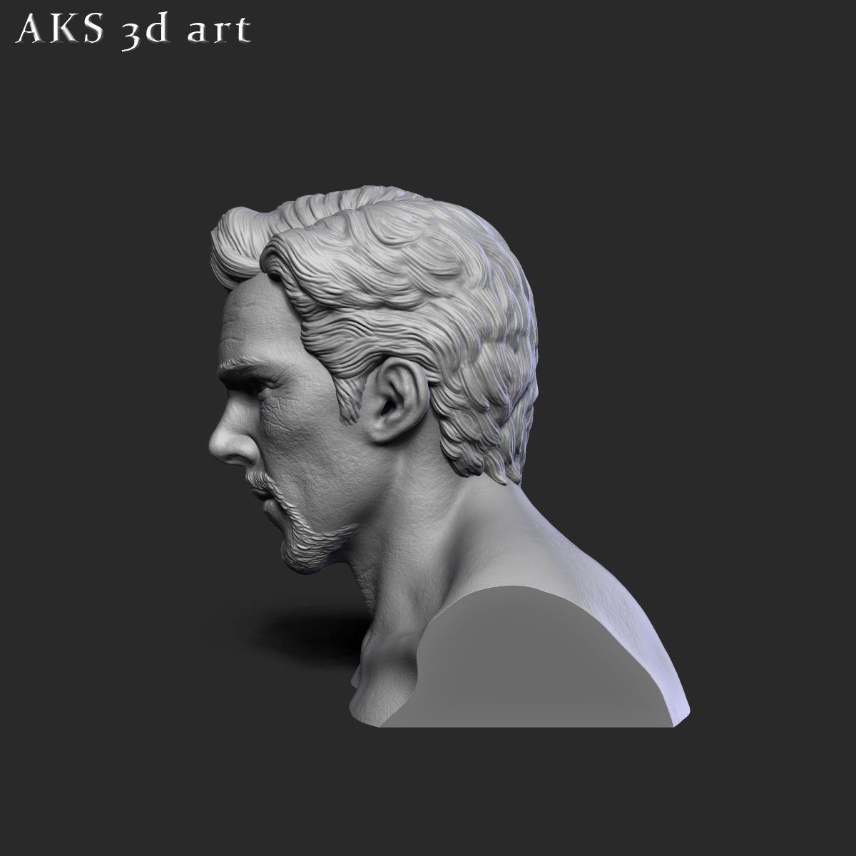 Gee tcmr ome Archivo 3D arte de la escultura facial de benedict cumberbatch・Modelo imprimible en 3D para descargar, AS_3d_art