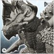 7.jpg Winged dragon on rock and human skulls on spikes (10) - Fantasy Medieval Dark Chaos Animal Beast Undead