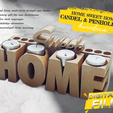 download-14.png Home Sweet Home 3D-Print, Tealight & Pen Holder Combo, Perfect Gift for New Homeowners