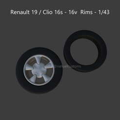 16swheels2.png Renault 19 / Clio 16s - 16v Rims - 1/43
