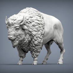 buffalo1.jpg Bison 3D print model