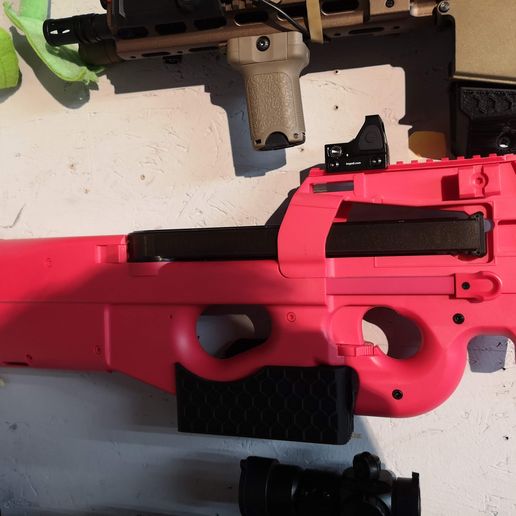 Stl File Airsoft P90 Wall Mount・3d Printing Template To Download・cults