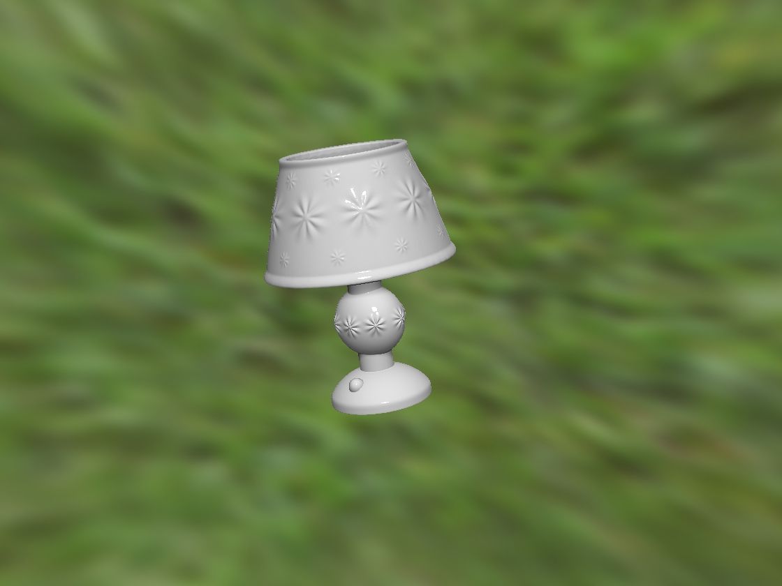 STL file Lamp for miniature dollhouse・Template to download and 3D print