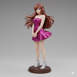 b422.png Magenta Strapless Dress Lady Miniature 3D Printable STL