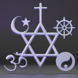 2.png 3d printable All religions multi religions atheist wall art