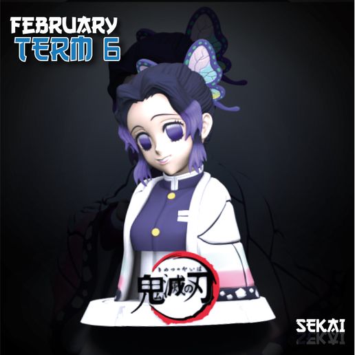 Shinobu Bust - Sekai 3D Models - Tested and Ready for 3D printing 3D model