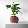 misprint-0030.jpg The Surno Planter Pot with Drainage | Tray & Stand Included | Modern and Unique Home Decor for Plants and Succulents  | STL File