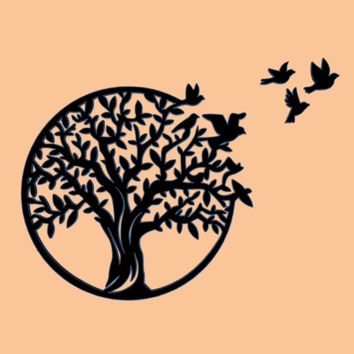 3D file Tree of life with birdies 🌳 ・3D printable design to download・Cults