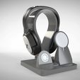 Untitled-779.jpg HEADPHONE STAND with MAGSAFE CHARGER FOR IPHONE & WATCH - NEW
