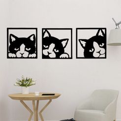 sample.jpg Triple Cat Wall Art