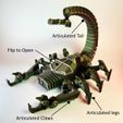 Slide4.jpg Mechanical Scorpion - Print in Place Desk Organizer | Pen Holder