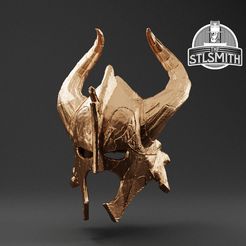 Dragonbone_Helmet_Render_Bronze.jpg Dragonbone Helmet Skyrim Life Size Prop STL