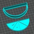 Half-Lemon.jpg 🍋 Lemon Slice Cookie Cutter | 3D Printed STL | Citrus Fruit Baking | Summer Party Treats | Fresh Fruit Theme | Kitchen Gadget