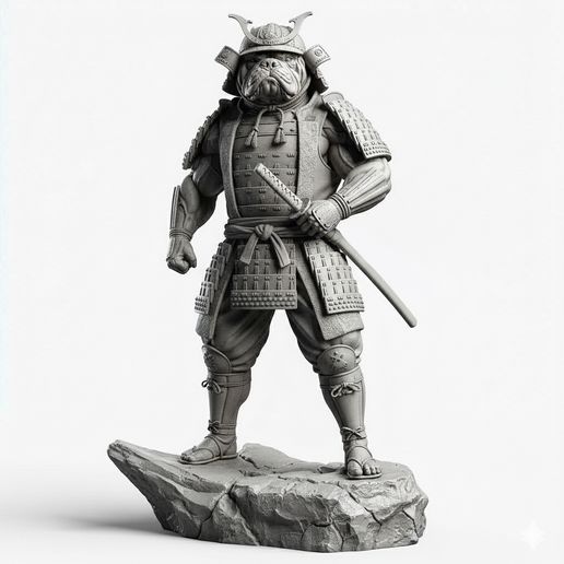 AMERICAN BULLY 3D SAMURAI SCULPTURE - 3D model önizlemesi