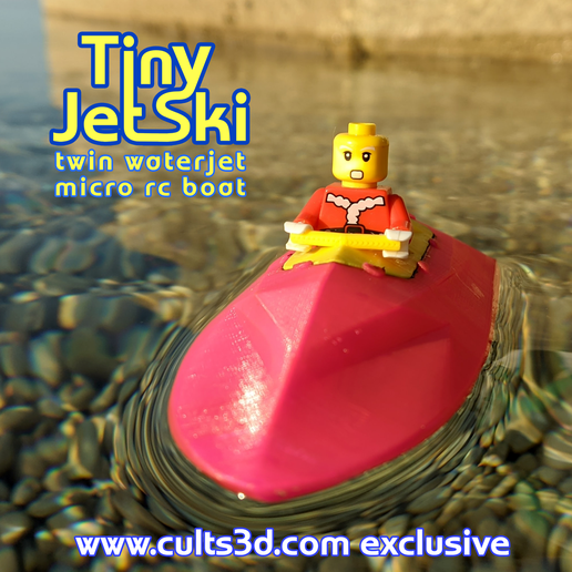 m _ ae Ta TinyJetSki - micro rc twin jetboat - world smallest!!