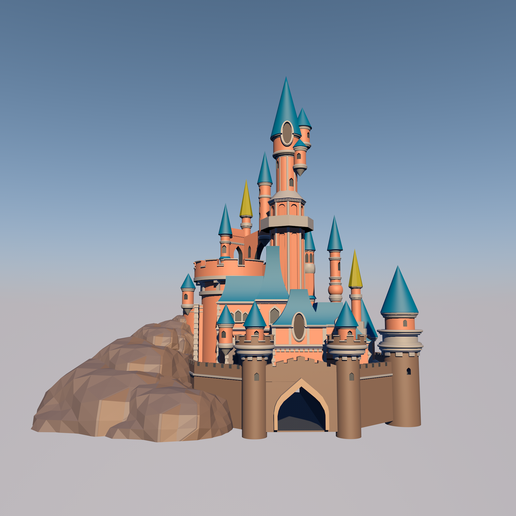 Download Stl File Disneyland Paris Castle 3d Printable Model Cults