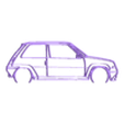 Renault_5 gt turbo 1987.stl Wall Silhouette: All sets