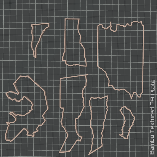 Argentine Provinces separate contours 1x1