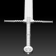 Preview08.jpg Geralt Steel Sword -The Witcher 3 Version 3D print model